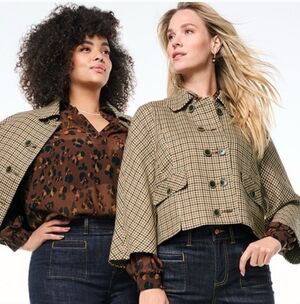 Cabi Showroom Jacket 4678 Houndstooth Brown Large new nwt